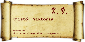 Kristóf Viktória névjegykártya