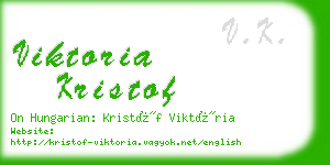 viktoria kristof business card